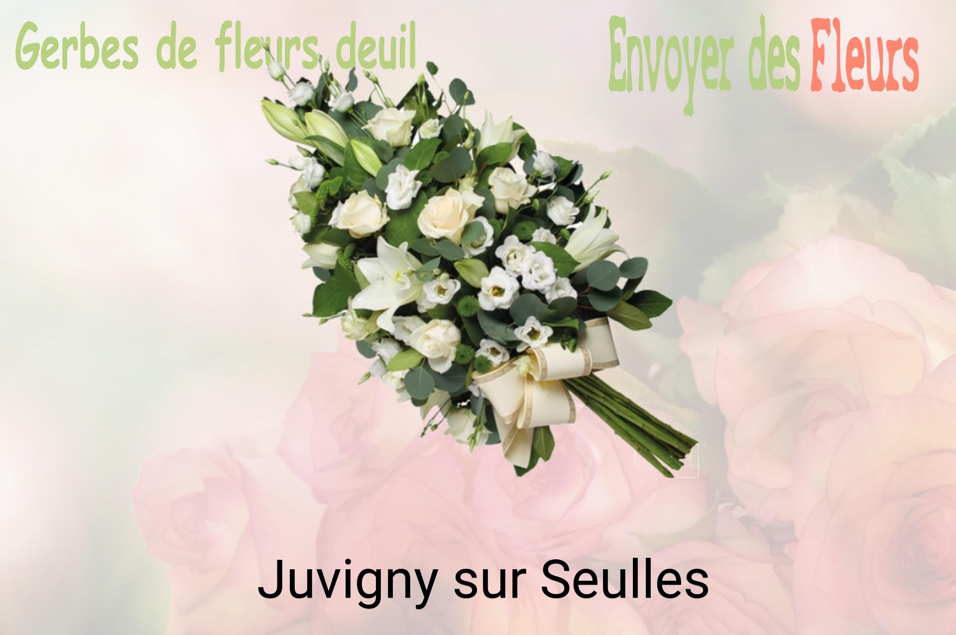 Gerbe de fleurs de deuil livrée à Juvigny-sur-Seulles